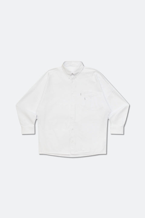 GROCERY ST - 019 DOUBLE POCKET OVERSIZED OXFORD SHIRT/ WHITE - GROGROCERY