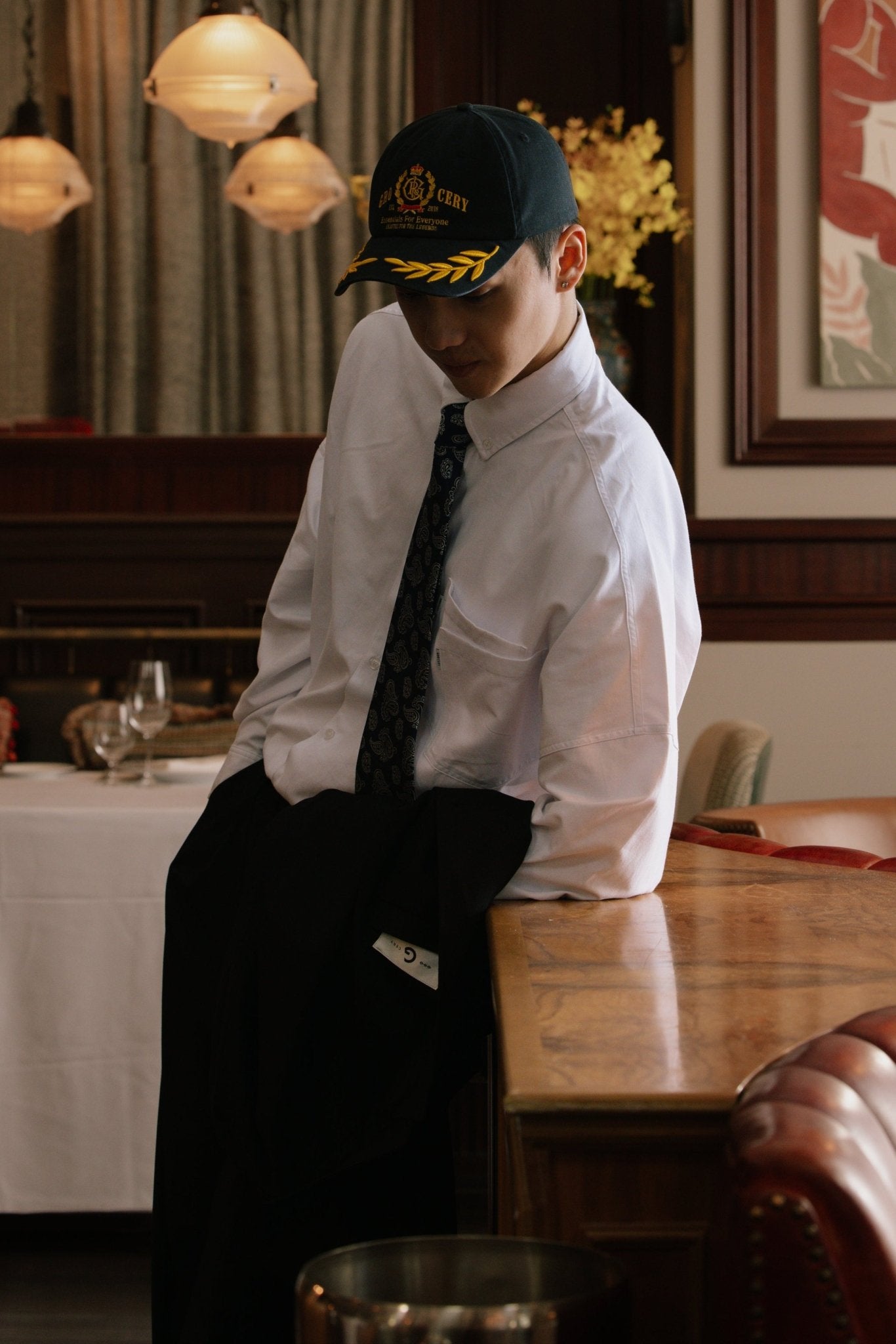 GROCERY ST - 019 DOUBLE POCKET OVERSIZED OXFORD SHIRT/ WHITE - GROGROCERY