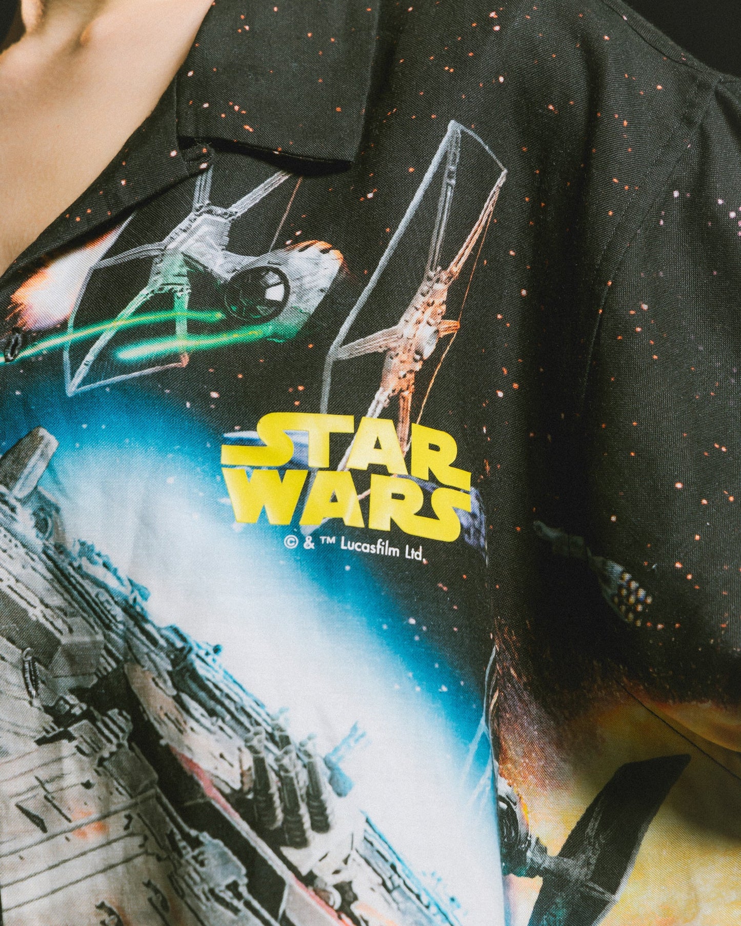 GROCERY STAR WARS MILLENNIUM FALCON SHORT SLEEVE SHIRT/ BLACK - GROGROCERY
