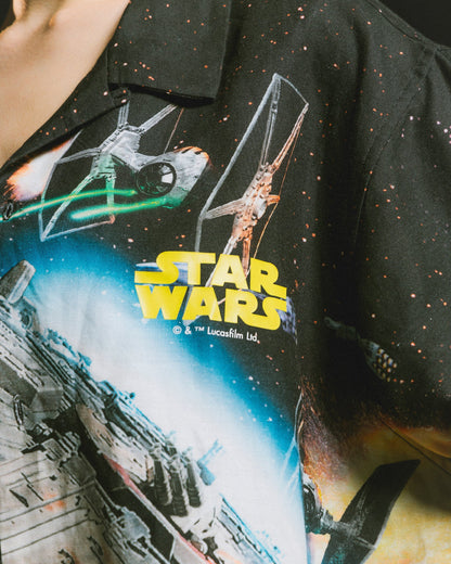 GROCERY STAR WARS MILLENNIUM FALCON SHORT SLEEVE SHIRT/ BLACK - GROGROCERY