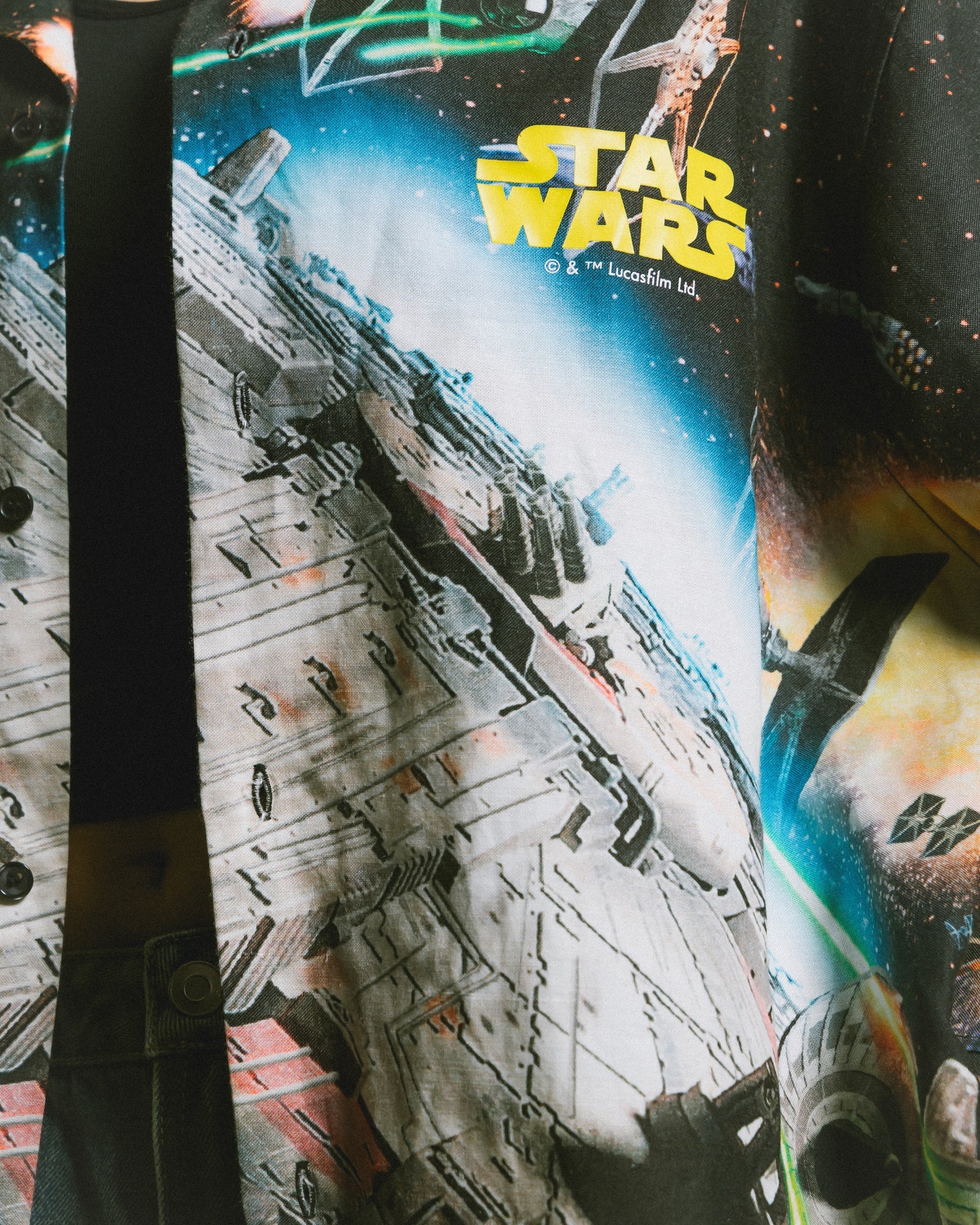 GROCERY STAR WARS MILLENNIUM FALCON SHORT SLEEVE SHIRT/ BLACK - GROGROCERY