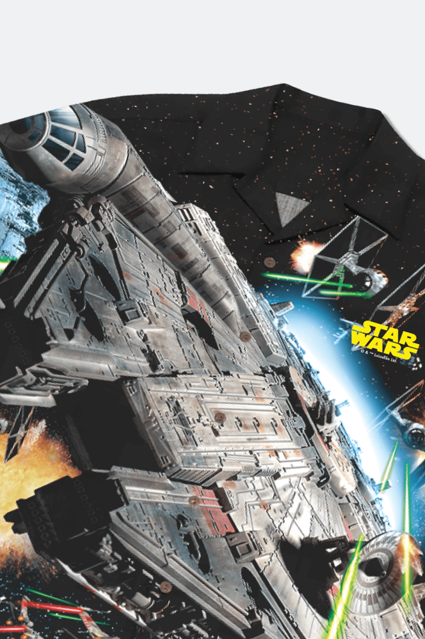 GROCERY STAR WARS MILLENNIUM FALCON SHORT SLEEVE SHIRT/ BLACK - GROGROCERY