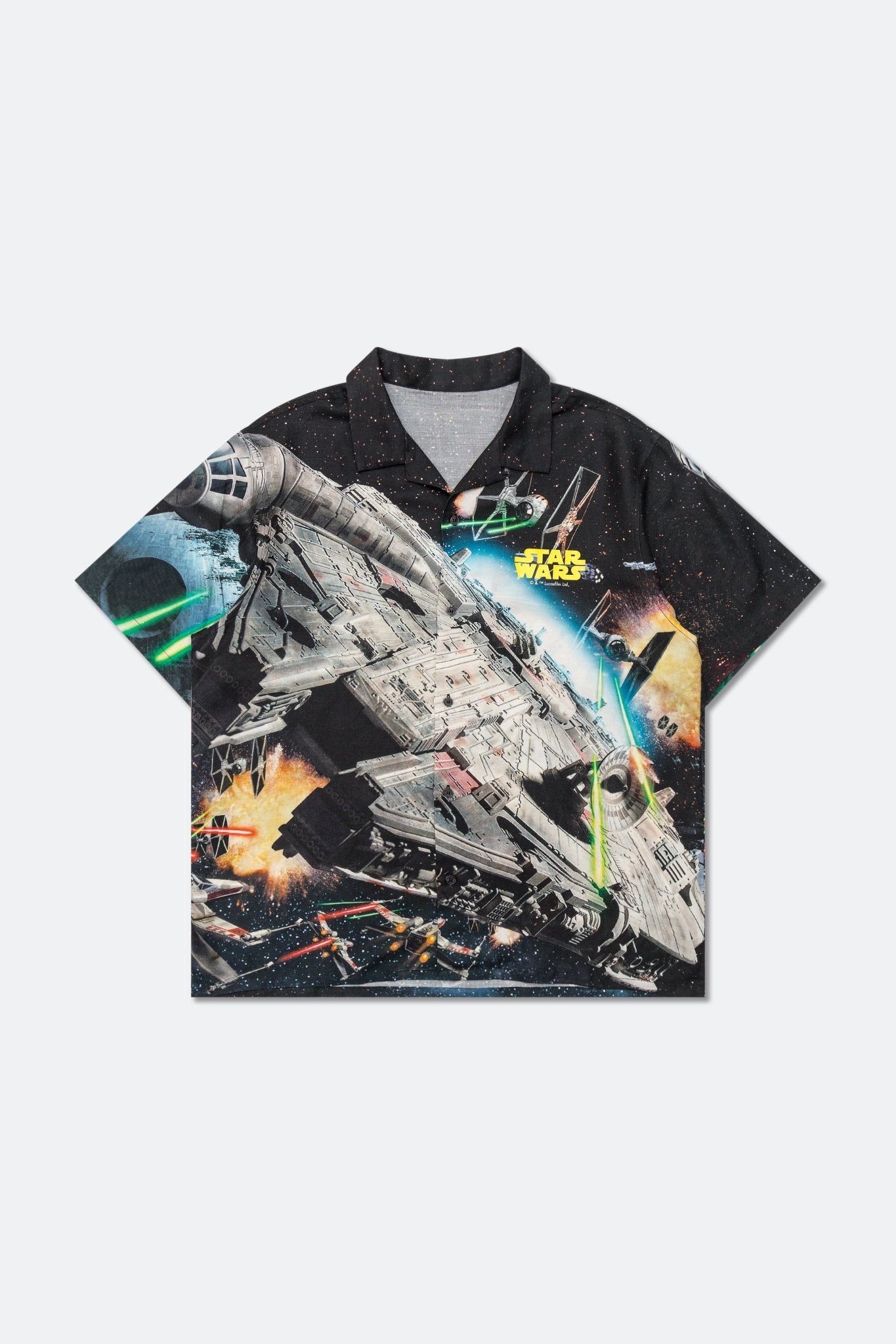 GROCERY STAR WARS MILLENNIUM FALCON SHORT SLEEVE SHIRT/ BLACK - GROGROCERY