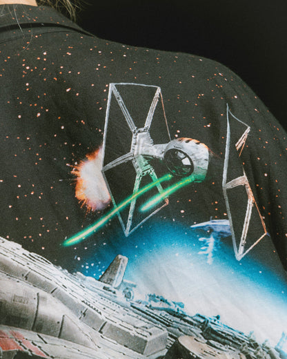 GROCERY STAR WARS MILLENNIUM FALCON SHORT SLEEVE SHIRT/ BLACK - GROGROCERY