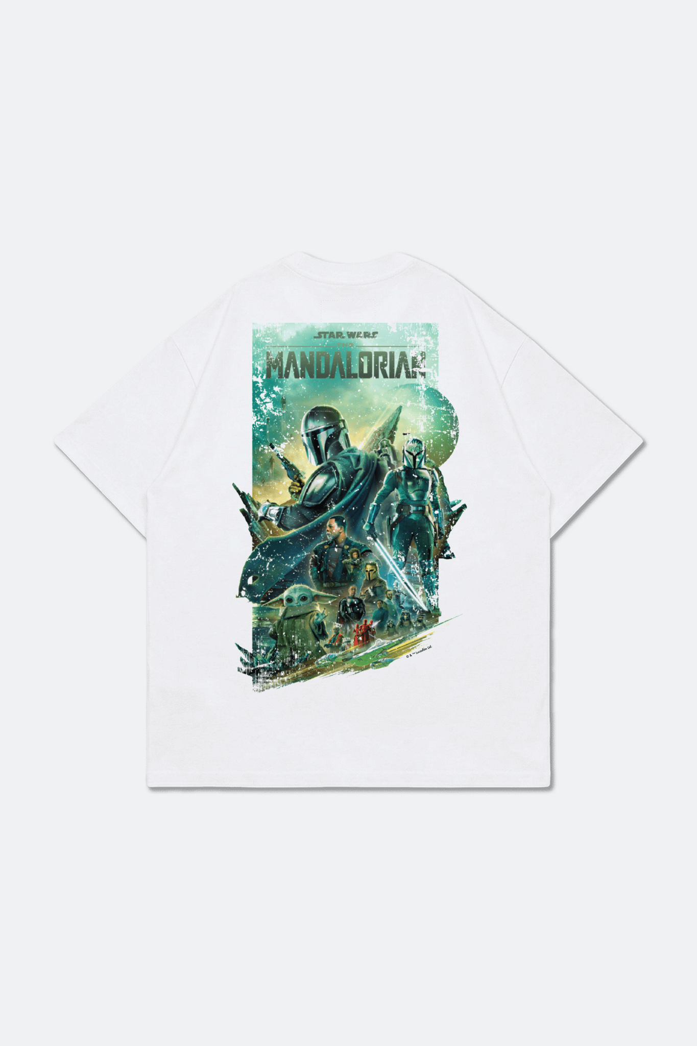 GROCERY STAR WARS THE MANDALORIAN AND GROGU 2026 POSTER TEE/ WHITE - GROGROCERY