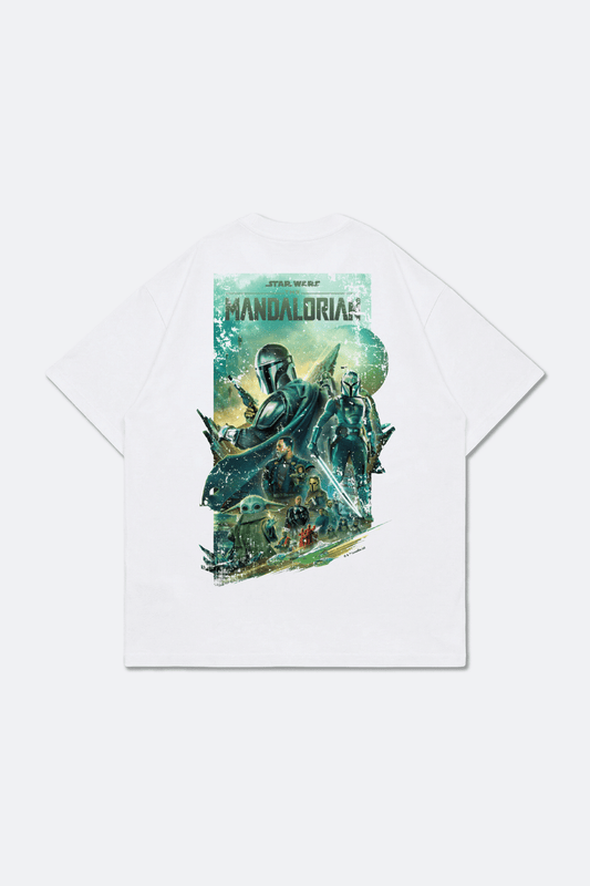 GROCERY STAR WARS THE MANDALORIAN AND GROGU 2026 POSTER TEE/ WHITE - GROGROCERY