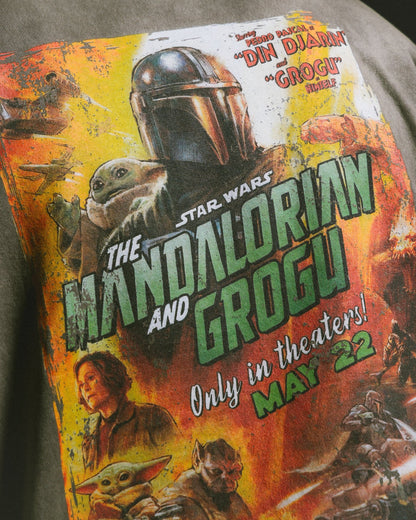 GROCERY STAR WARS THE MANDALORIAN AND GROGU 2026 POSTER WASHED TEE/ BROWN - GROGROCERY