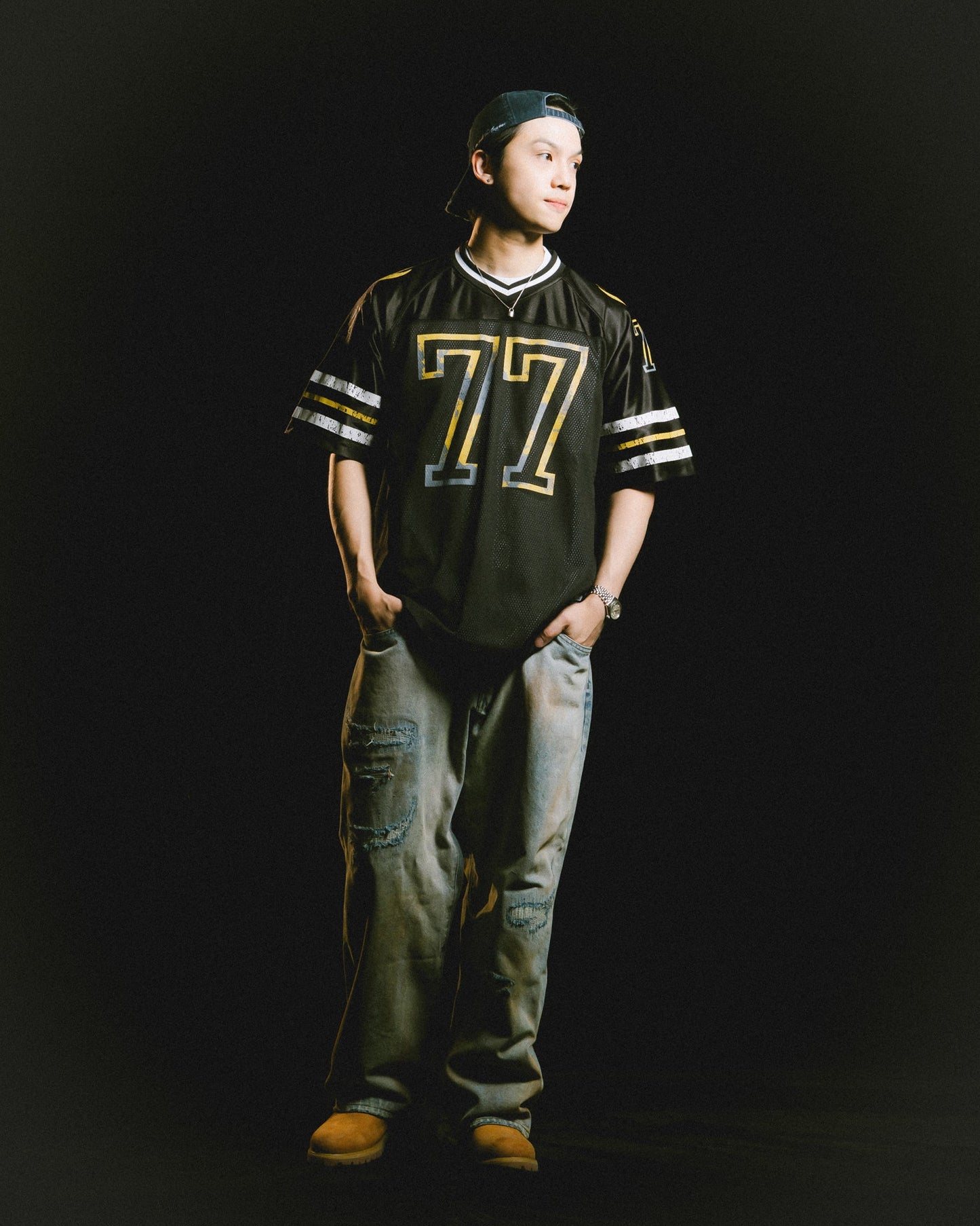 GROCERY STAR WARS VINTAGE JEDI AMERICAN FOOTBALL JERSEY/ BLACK - GROGROCERY
