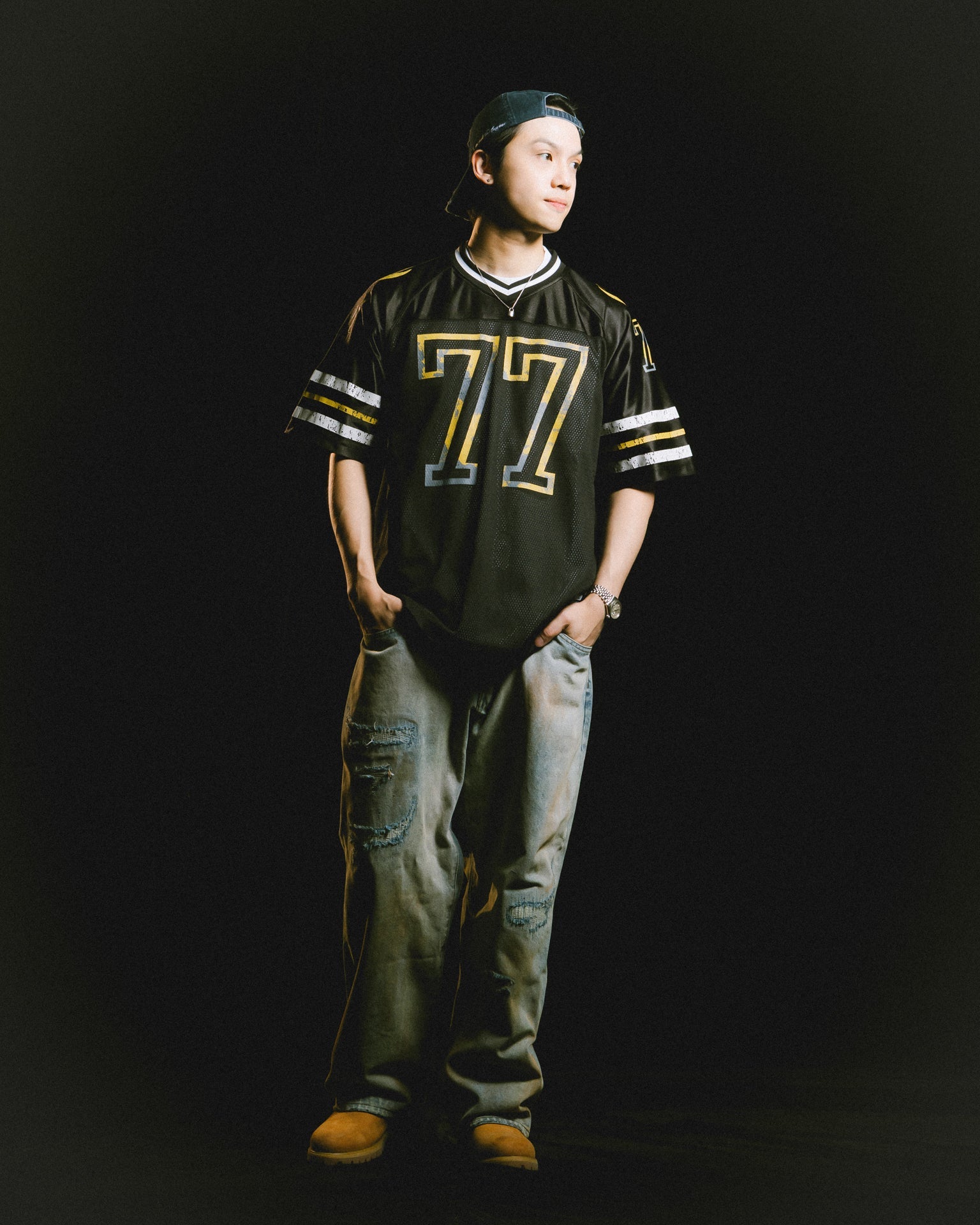 GROCERY STAR WARS VINTAGE JEDI AMERICAN FOOTBALL JERSEY/ BLACK - GROGROCERY