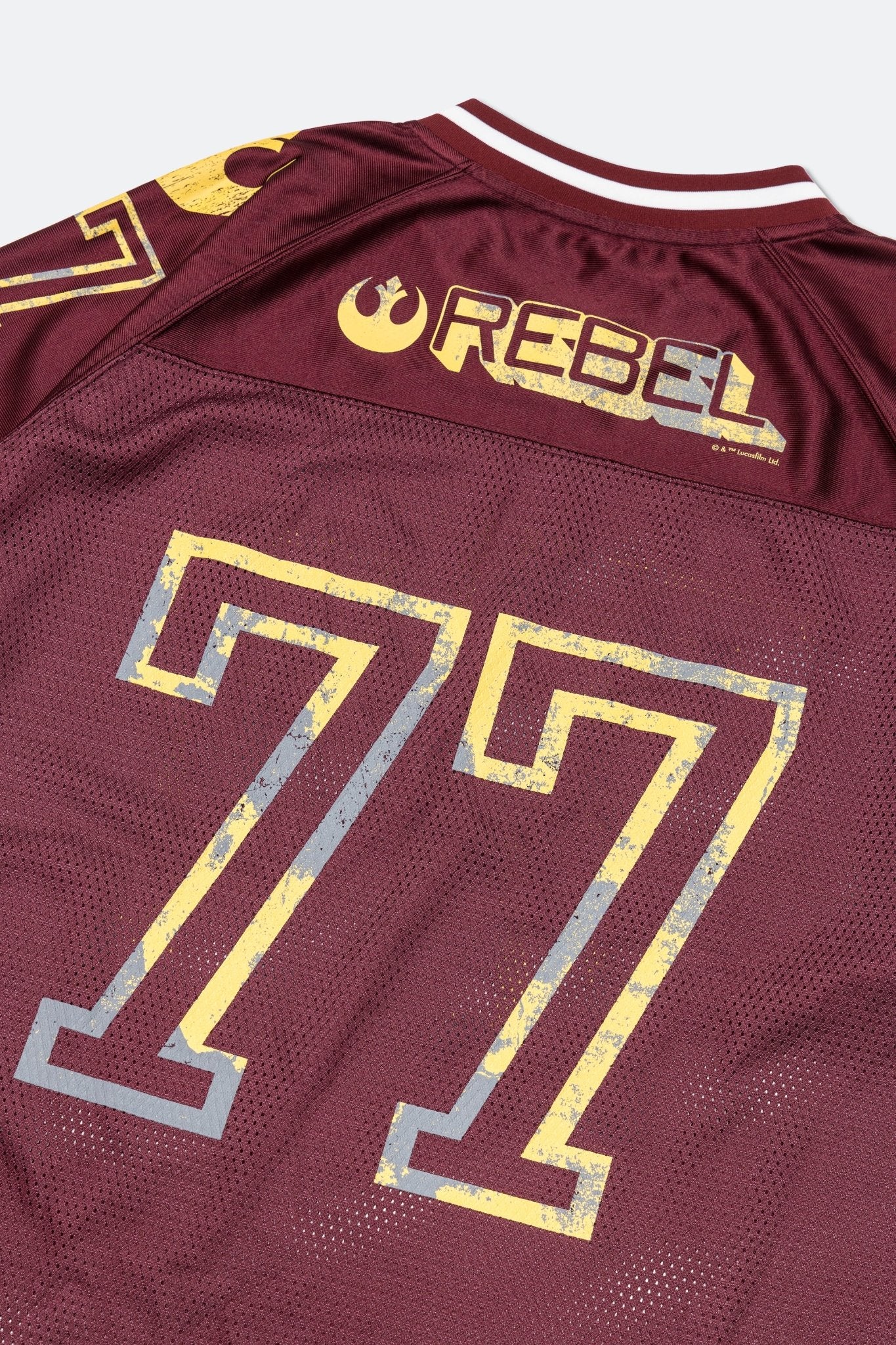 GROCERY STAR WARS VINTAGE REBEL AMERICAN FOOTBALL JERSEY/ BURGUNDY - GROGROCERY