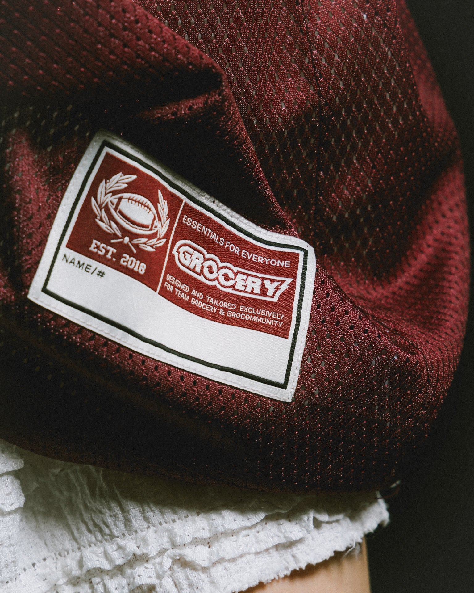 GROCERY STAR WARS VINTAGE REBEL AMERICAN FOOTBALL JERSEY/ BURGUNDY - GROGROCERY