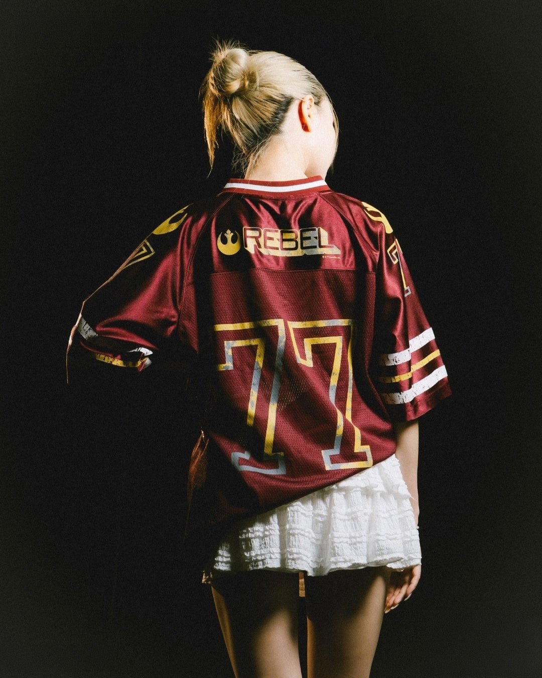 GROCERY STAR WARS VINTAGE REBEL AMERICAN FOOTBALL JERSEY/ BURGUNDY - GROGROCERY