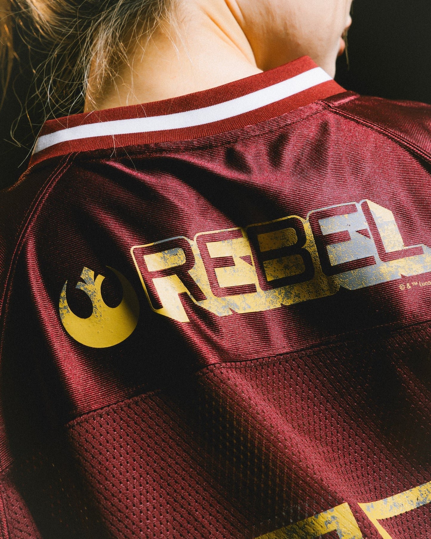 GROCERY STAR WARS VINTAGE REBEL AMERICAN FOOTBALL JERSEY/ BURGUNDY - GROGROCERY