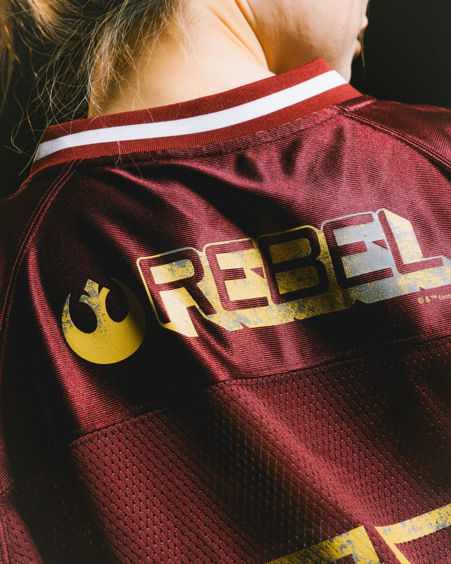 GROCERY STAR WARS VINTAGE REBEL AMERICAN FOOTBALL JERSEY/ BURGUNDY - GROGROCERY
