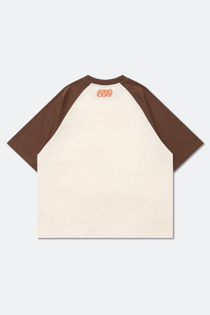 GROCERY STAR WARS VINTAGE STORMTROOPERS RAGLAN TEE/ DARK BROWN AND IVORY - GROGROCERY