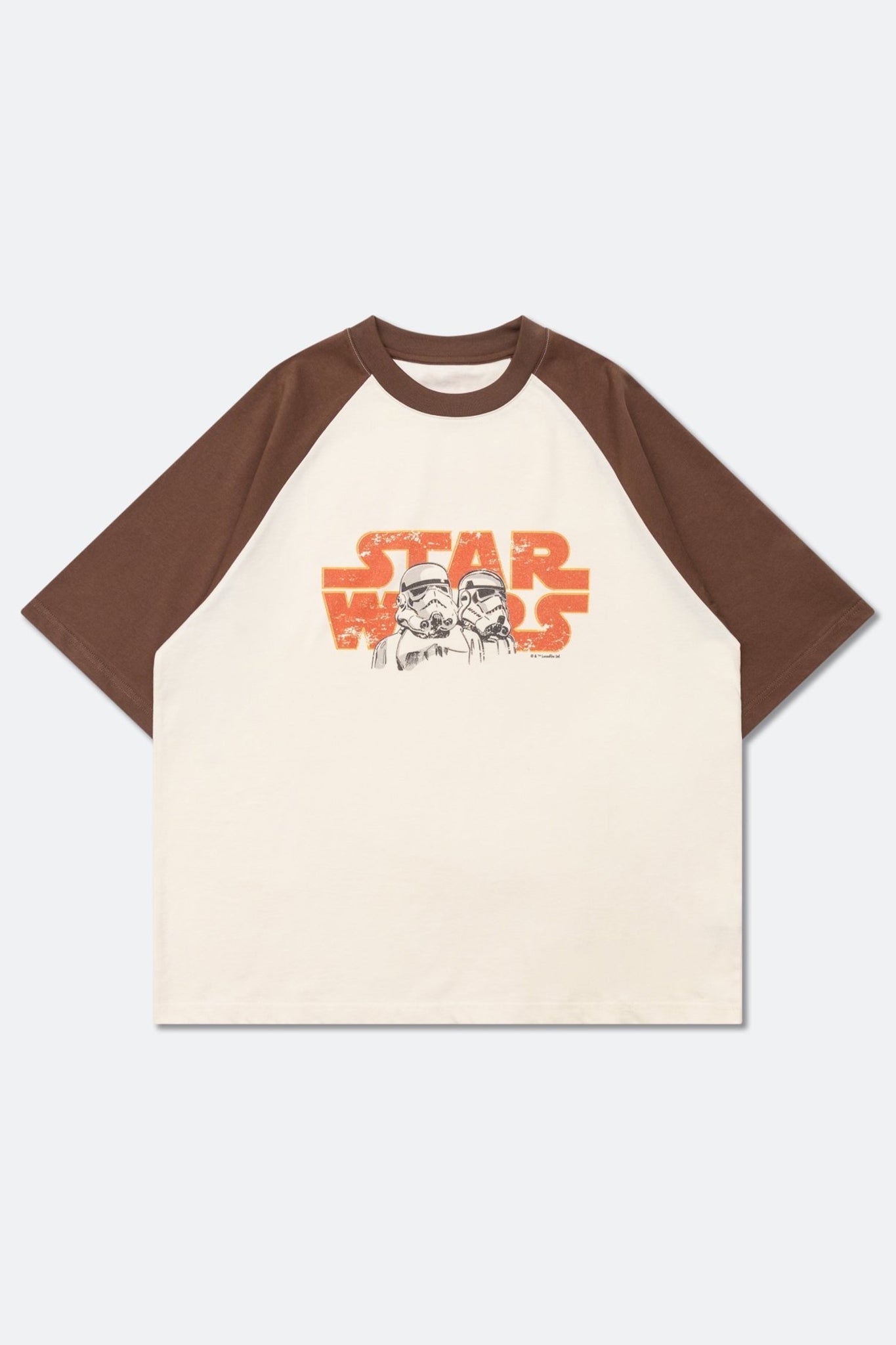 GROCERY STAR WARS VINTAGE STORMTROOPERS RAGLAN TEE/ DARK BROWN AND IVORY - GROGROCERY