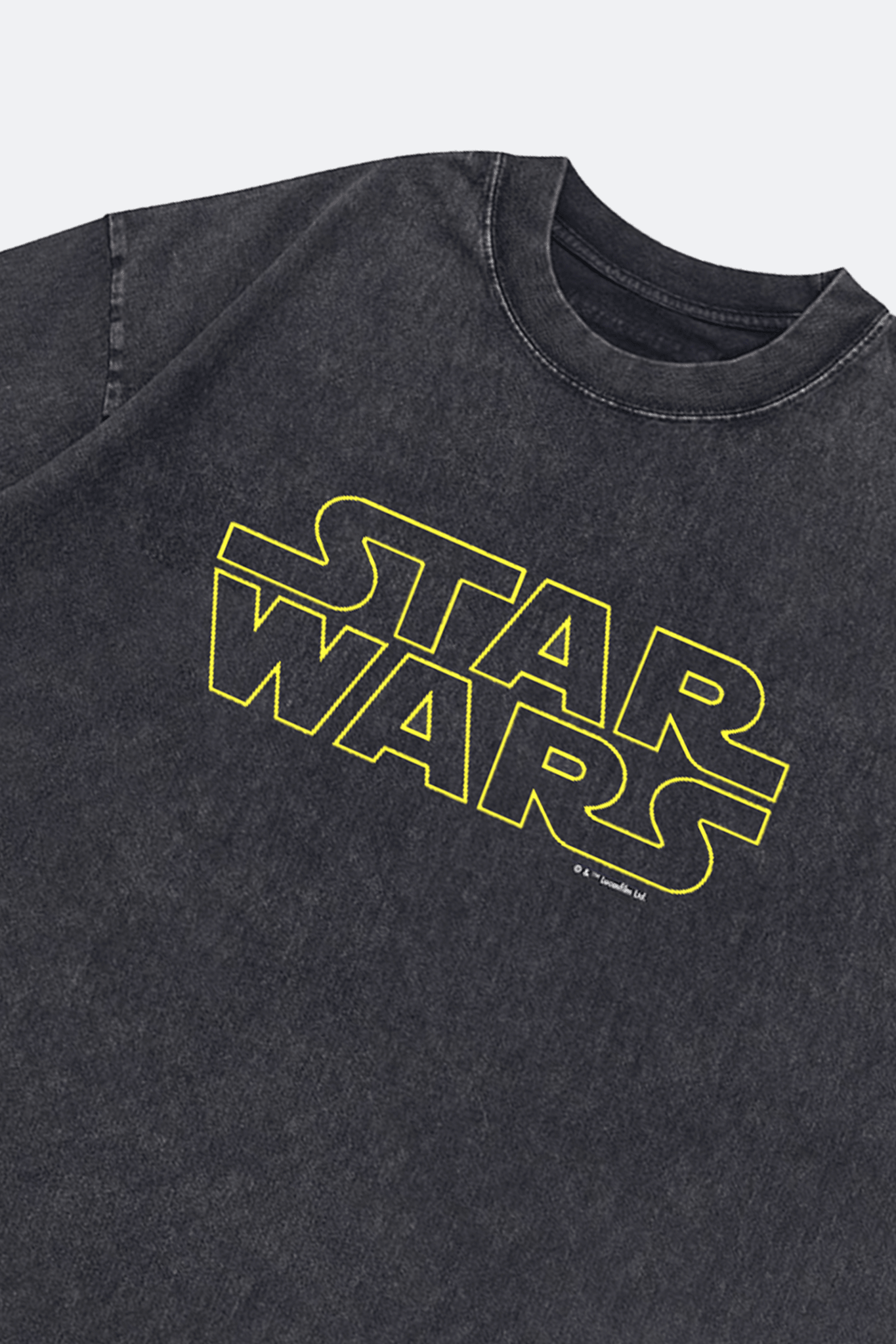 GROCERY STAR WARS WASHED LOGO INVOICE TEE/ WASHED CHARCOAL - GROGROCERY