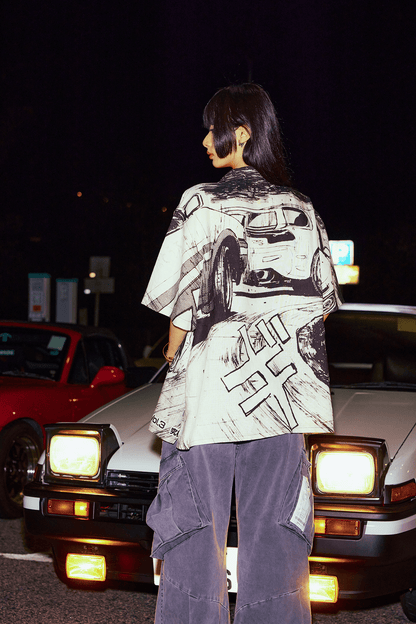 GROCERY | TARMAC | INITIAL D 86 vs FD SHORT SLEEVE SHIRT/ BLACK - GROGROCERY