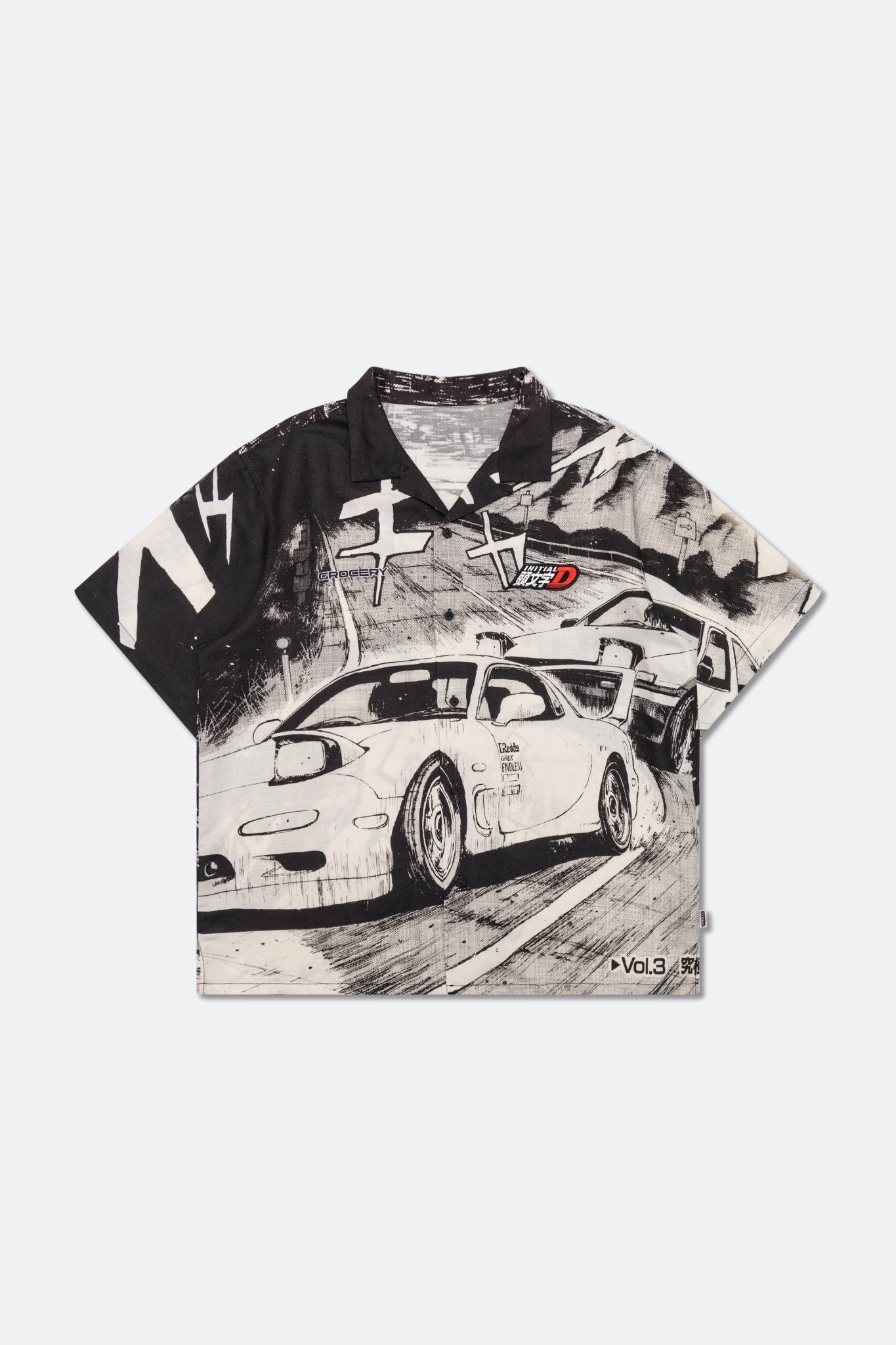 GROCERY | TARMAC | INITIAL D 86 vs FD SHORT SLEEVE SHIRT/ BLACK - GROGROCERY