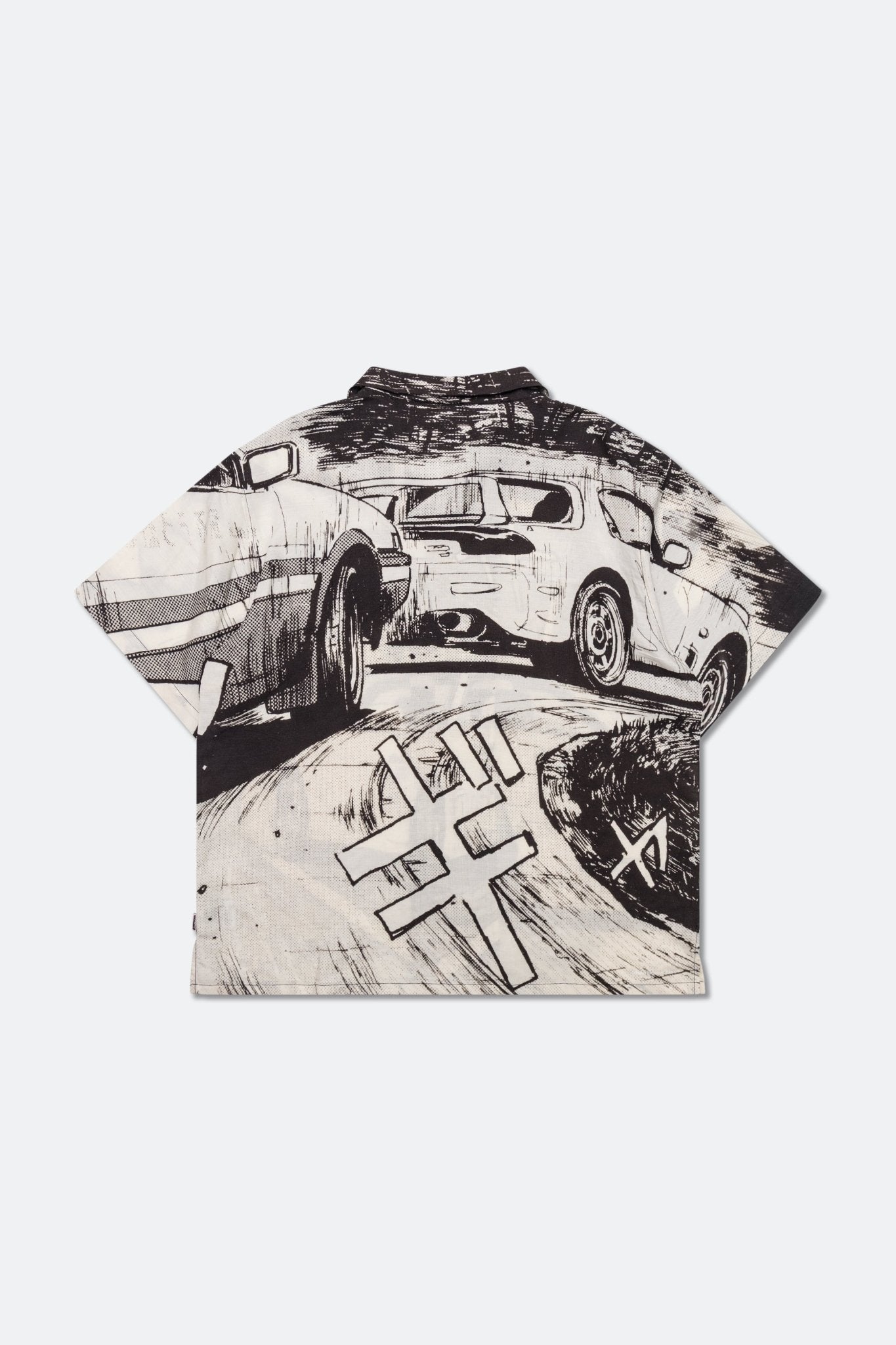 GROCERY | TARMAC | INITIAL D 86 vs FD SHORT SLEEVE SHIRT/ BLACK - GROGROCERY