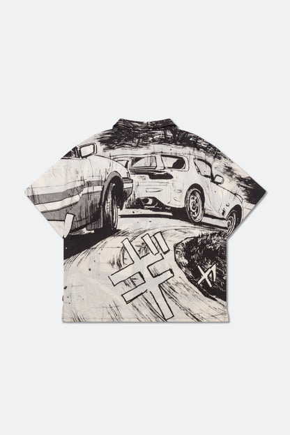 GROCERY | TARMAC | INITIAL D 86 vs FD SHORT SLEEVE SHIRT/ BLACK - GROGROCERY