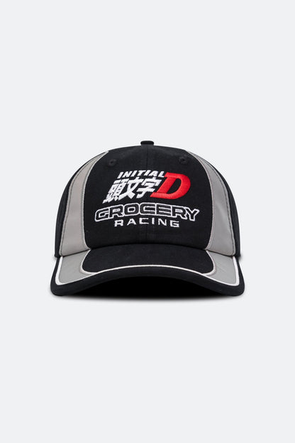 GROCERY | TARMAC | INITIAL D REFLECTIVE RACING PANEL CAP/ BLACK - GROGROCERY