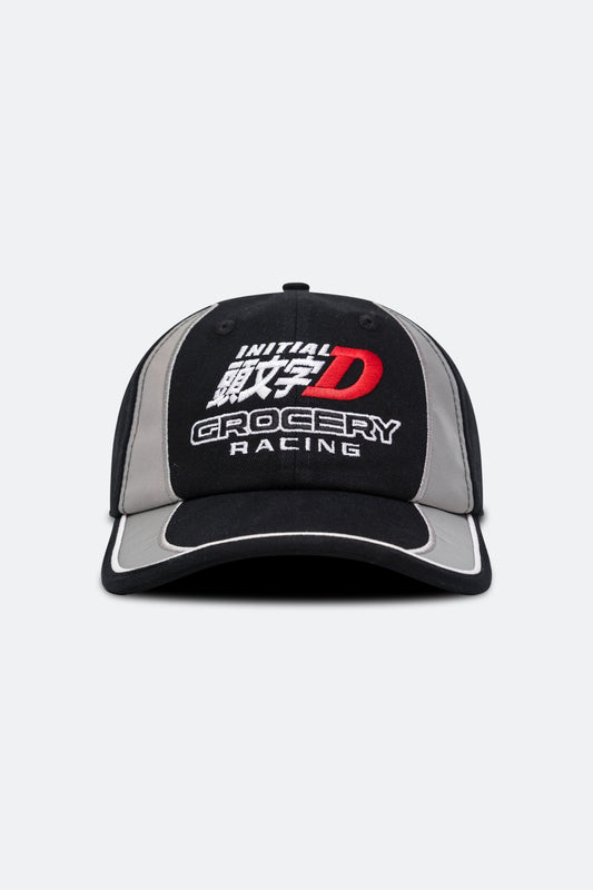 GROCERY | TARMAC | INITIAL D REFLECTIVE RACING PANEL CAP/ BLACK - GROGROCERY