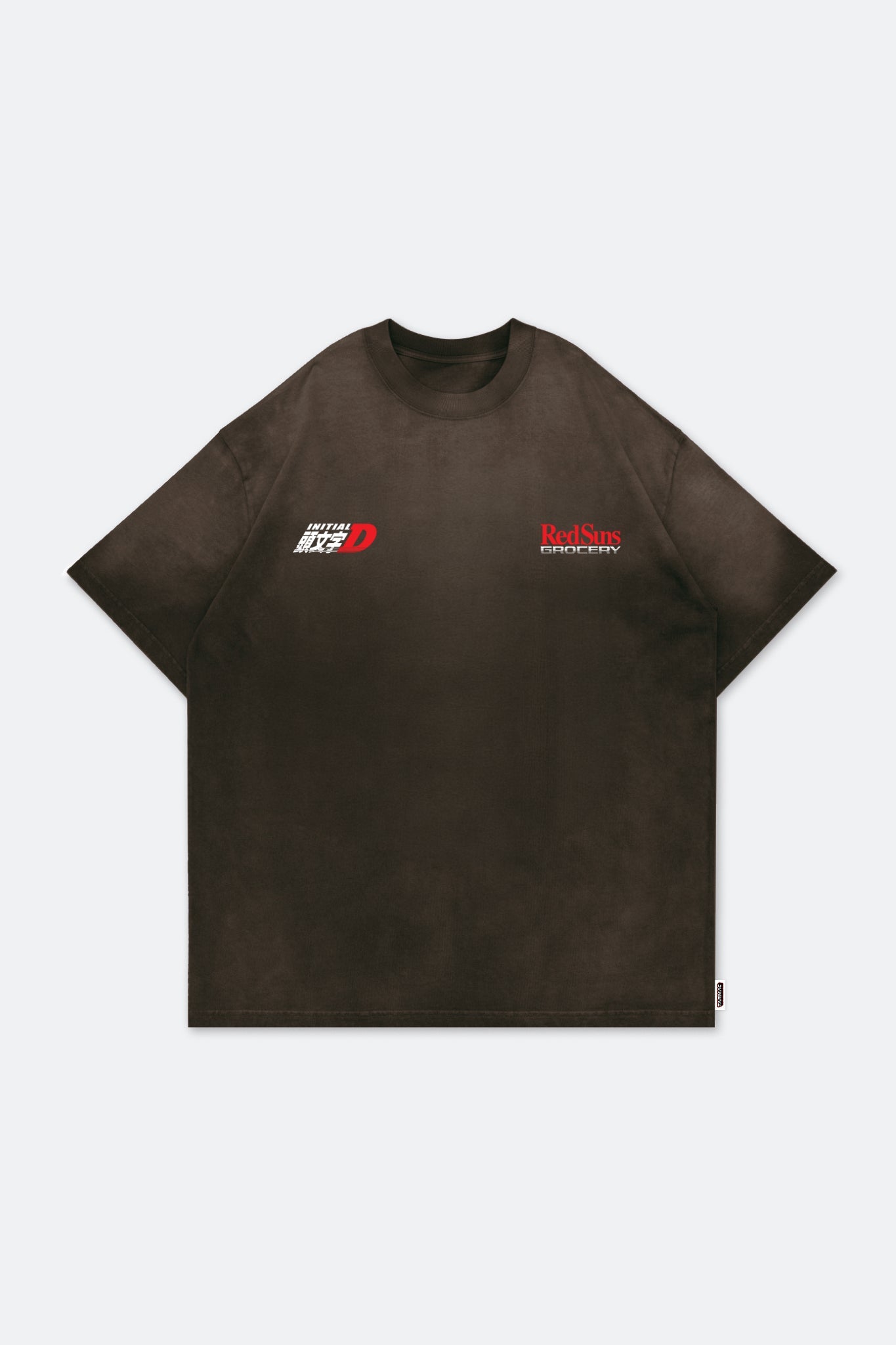 GROCERY | TARMAC | INITIAL D RYOSUKE TAKAHASHI RX - 7 WASHED GRAPHIC TEE/ FADED BROWN - GROGROCERY