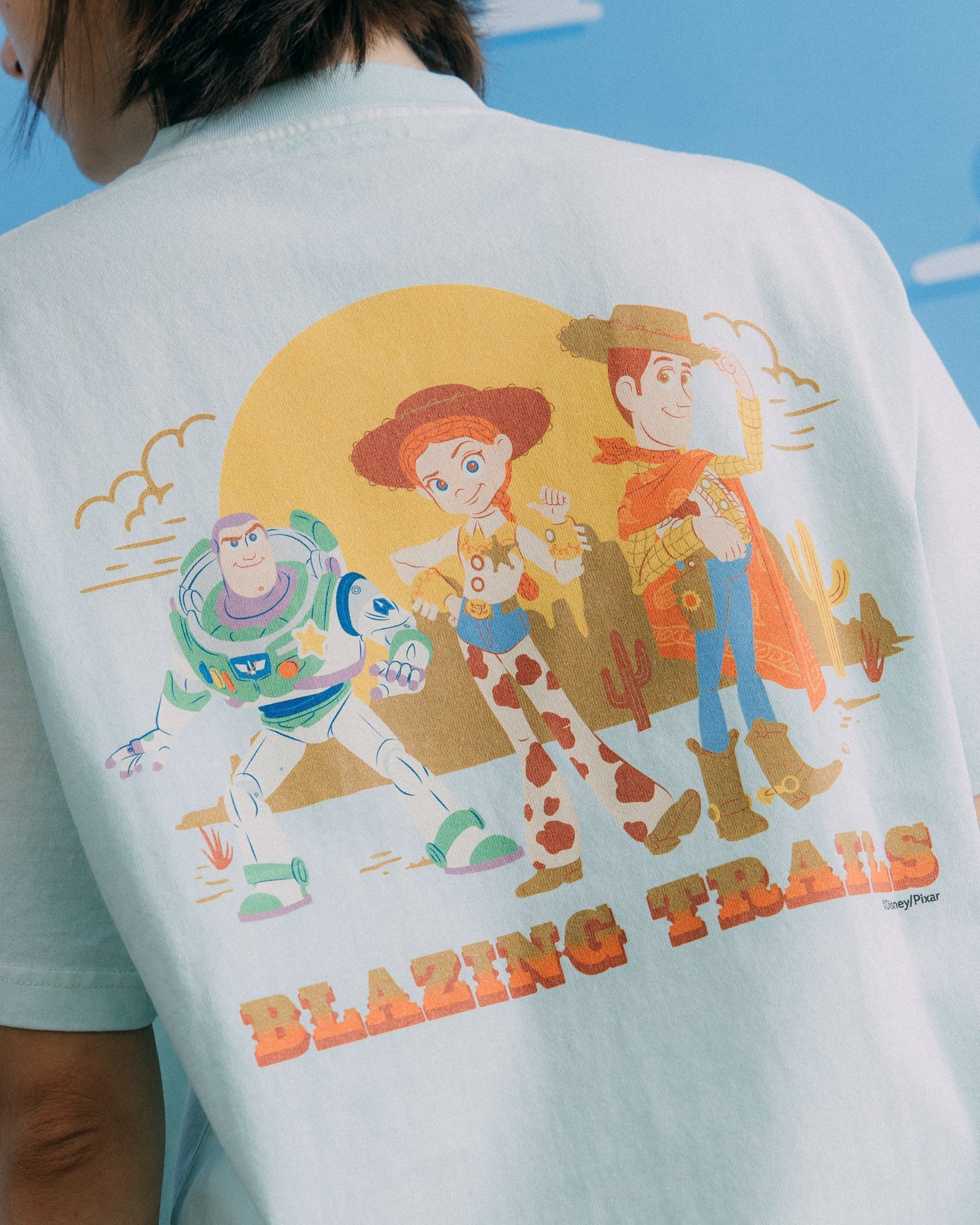 GROCERY | TARMAC | TOY STORY BLAZING TRAILS WASHED GRAPHIC POCKET BOXY TEE/ FADED TIFFANY BLUE - GROGROCERY