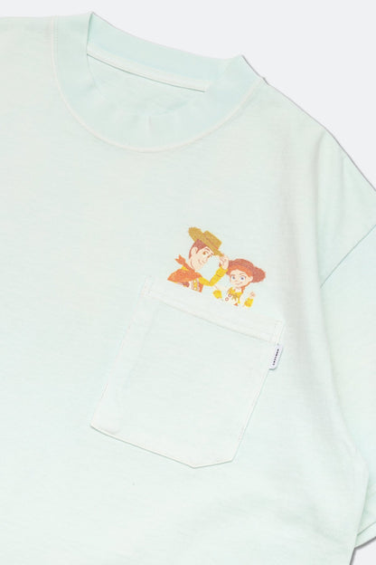 GROCERY | TARMAC | TOY STORY BLAZING TRAILS WASHED GRAPHIC POCKET BOXY TEE/ FADED TIFFANY BLUE - GROGROCERY