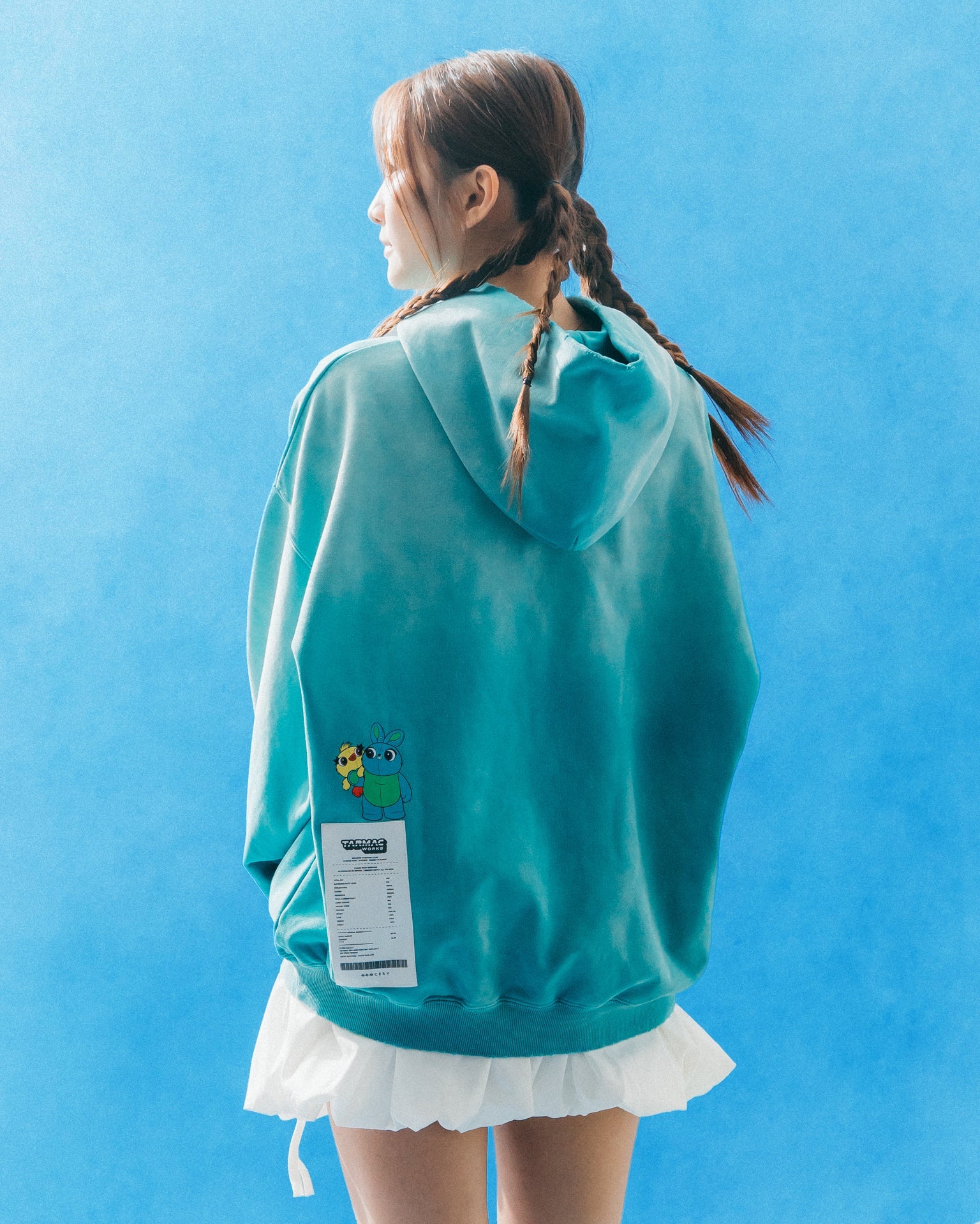 GROCERY | TARMAC | TOY STORY FADE WASHED BUNNY & DUCKY HOODIE/ WASHED SKY BLUE - GROGROCERY