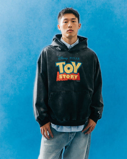GROCERY | TARMAC | TOY STORY FADE WASHED BUZZ & WOODY HOODIE/ WASHED STEEL BLACK - GROGROCERY