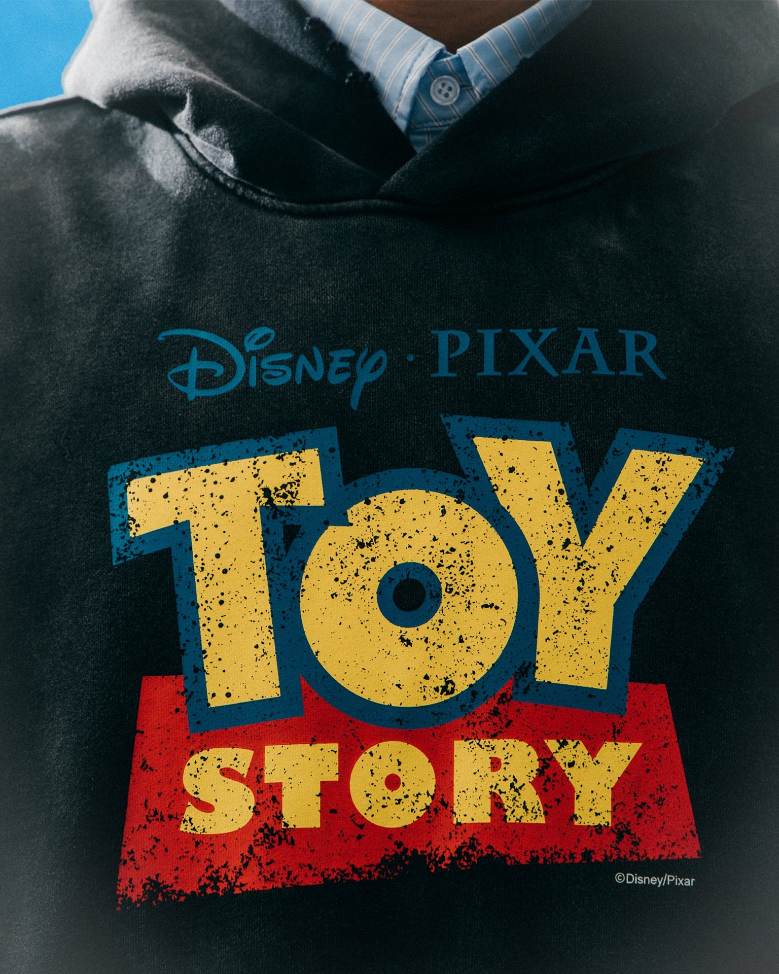 GROCERY | TARMAC | TOY STORY FADE WASHED BUZZ & WOODY HOODIE/ WASHED STEEL BLACK - GROGROCERY