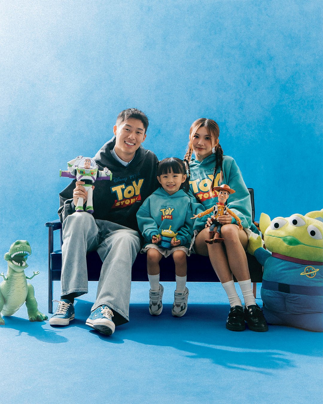 GROCERY | TARMAC | TOY STORY KIDS FADE WASHED BUNNY & DUCKY HOODIE/ WASHED SKY BLUE - GROGROCERY