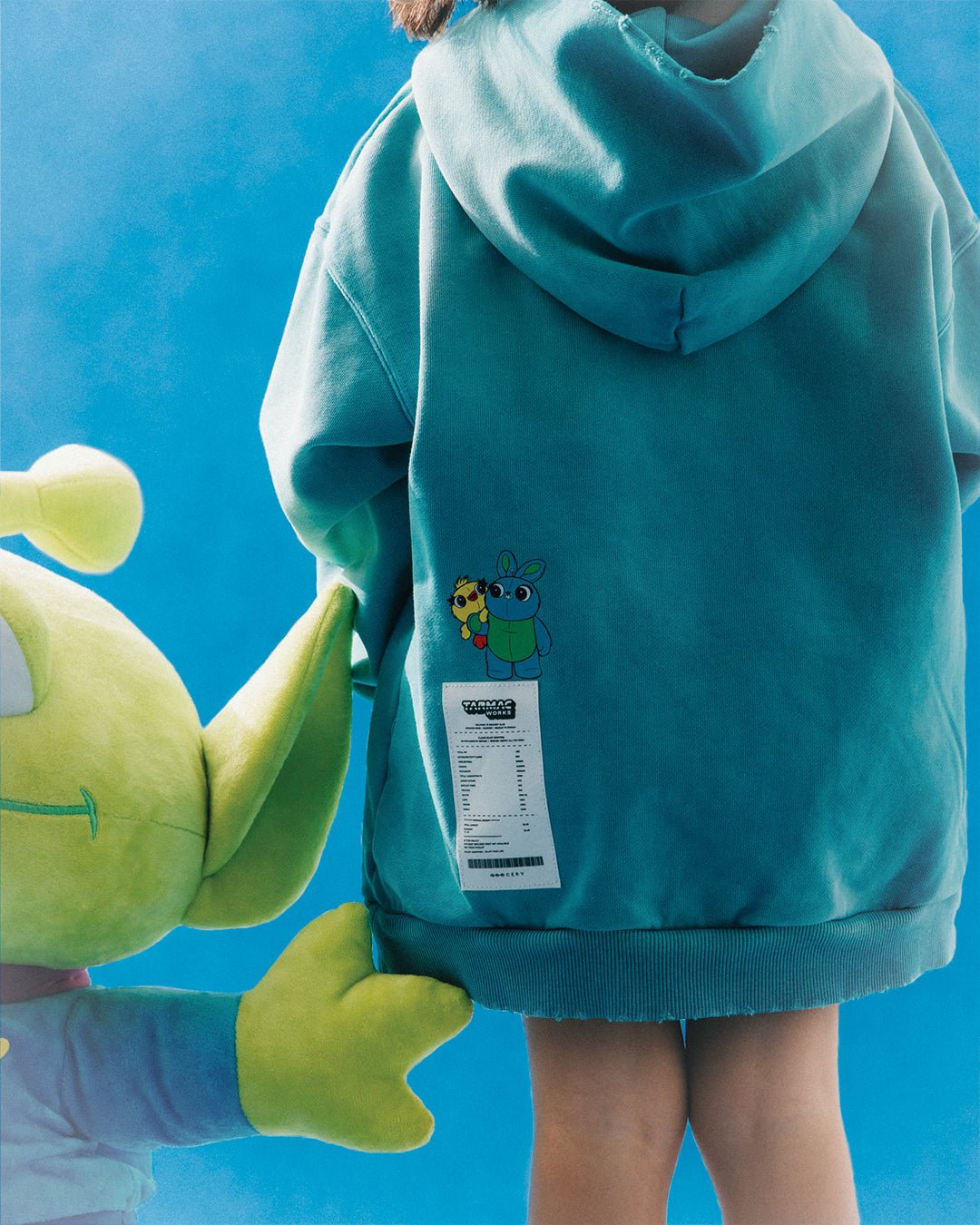 GROCERY | TARMAC | TOY STORY KIDS FADE WASHED BUNNY & DUCKY HOODIE/ WASHED SKY BLUE - GROGROCERY