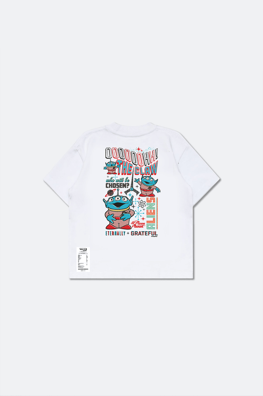 GROCERY | TARMAC | TOY STORY OOOH THE CLAW KIDS INVOICE TEE/ WHITE - GROGROCERY