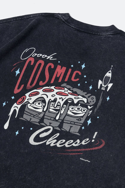 GROCERY | TARMAC | TOY STORY SNOW WASHED COSMIC CHEESE GRAPHIC TEE/ WASHED BLACK - GROGROCERY