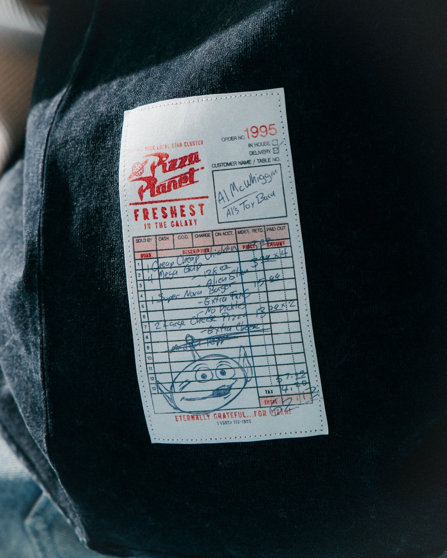 GROCERY | TARMAC | TOY STORY SNOW WASHED COSMIC CHEESE GRAPHIC TEE/ WASHED BLACK - GROGROCERY