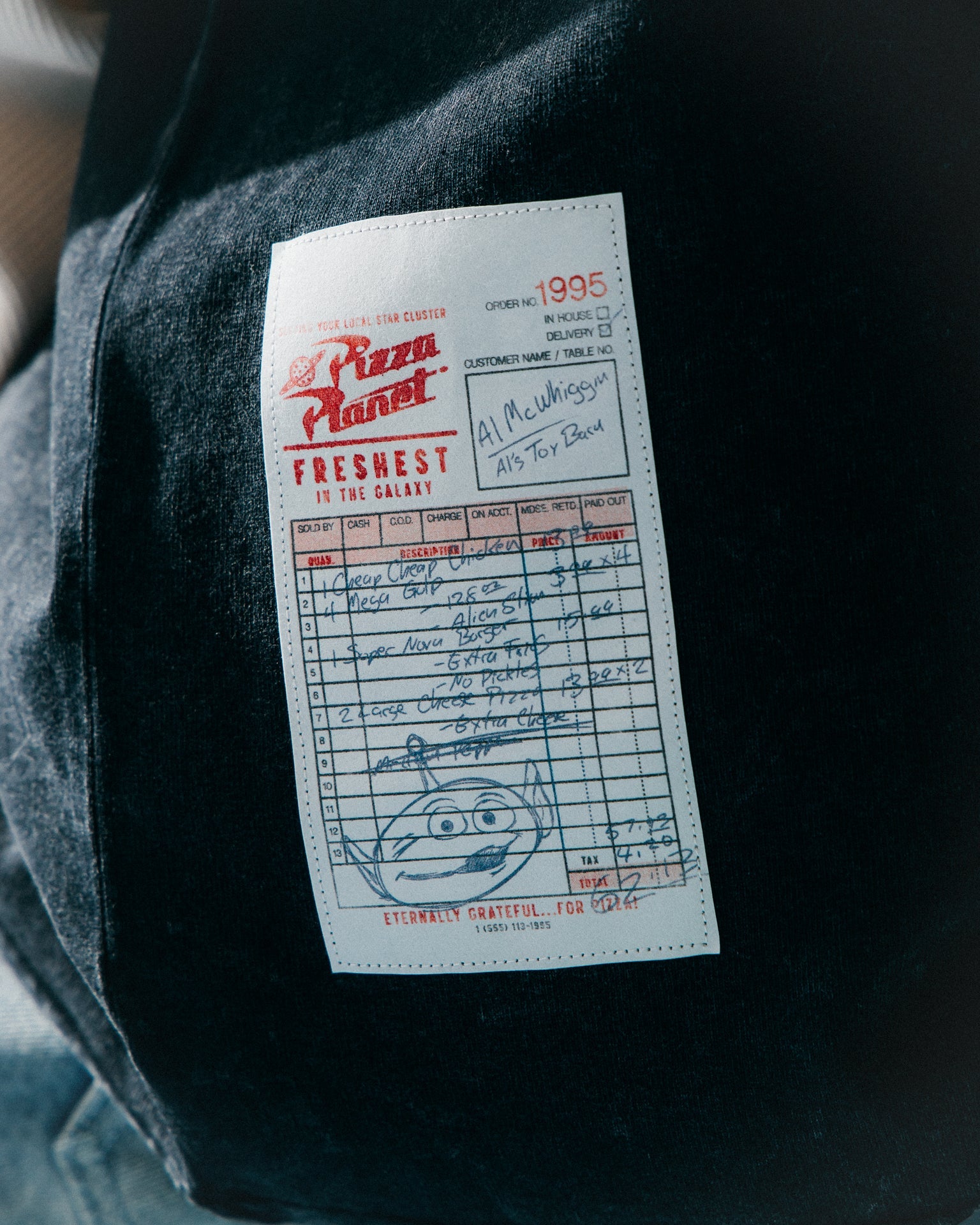 GROCERY | TARMAC | TOY STORY SNOW WASHED COSMIC CHEESE GRAPHIC TEE/ WASHED BLACK - GROGROCERY