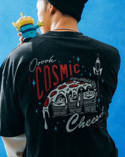GROCERY | TARMAC | TOY STORY SNOW WASHED COSMIC CHEESE GRAPHIC TEE/ WASHED BLACK - GROGROCERY
