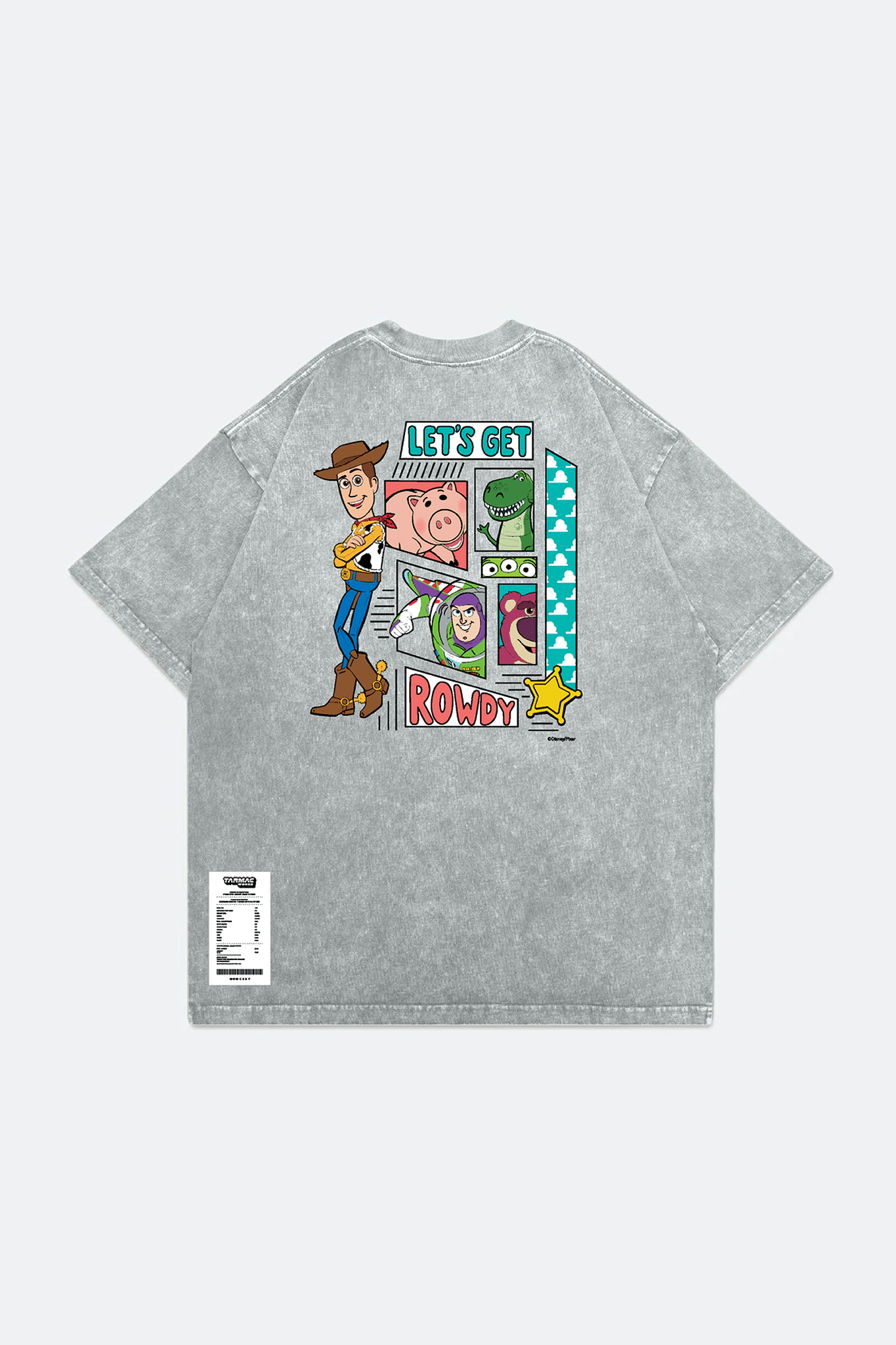 GROCERY | TARMAC | TOY STORY SNOW WASHED LET'S GET ROWDY GRAPHIC TEE/ WASHED GREY - GROGROCERY