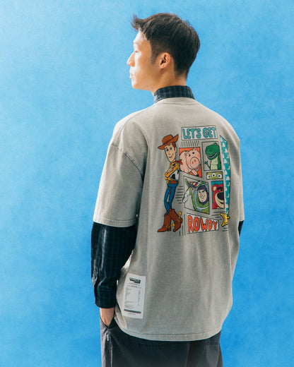 GROCERY | TARMAC | TOY STORY SNOW WASHED LET'S GET ROWDY GRAPHIC TEE/ WASHED GREY - GROGROCERY