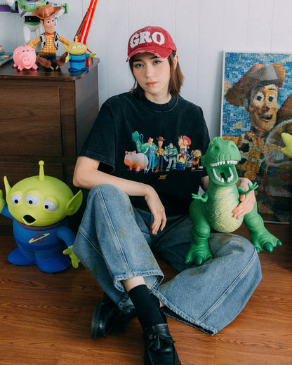 GROCERY | TARMAC | TOY STORY THE TOYS WASHED GRAPHIC BOXY TEE/ BLACK - GROGROCERY