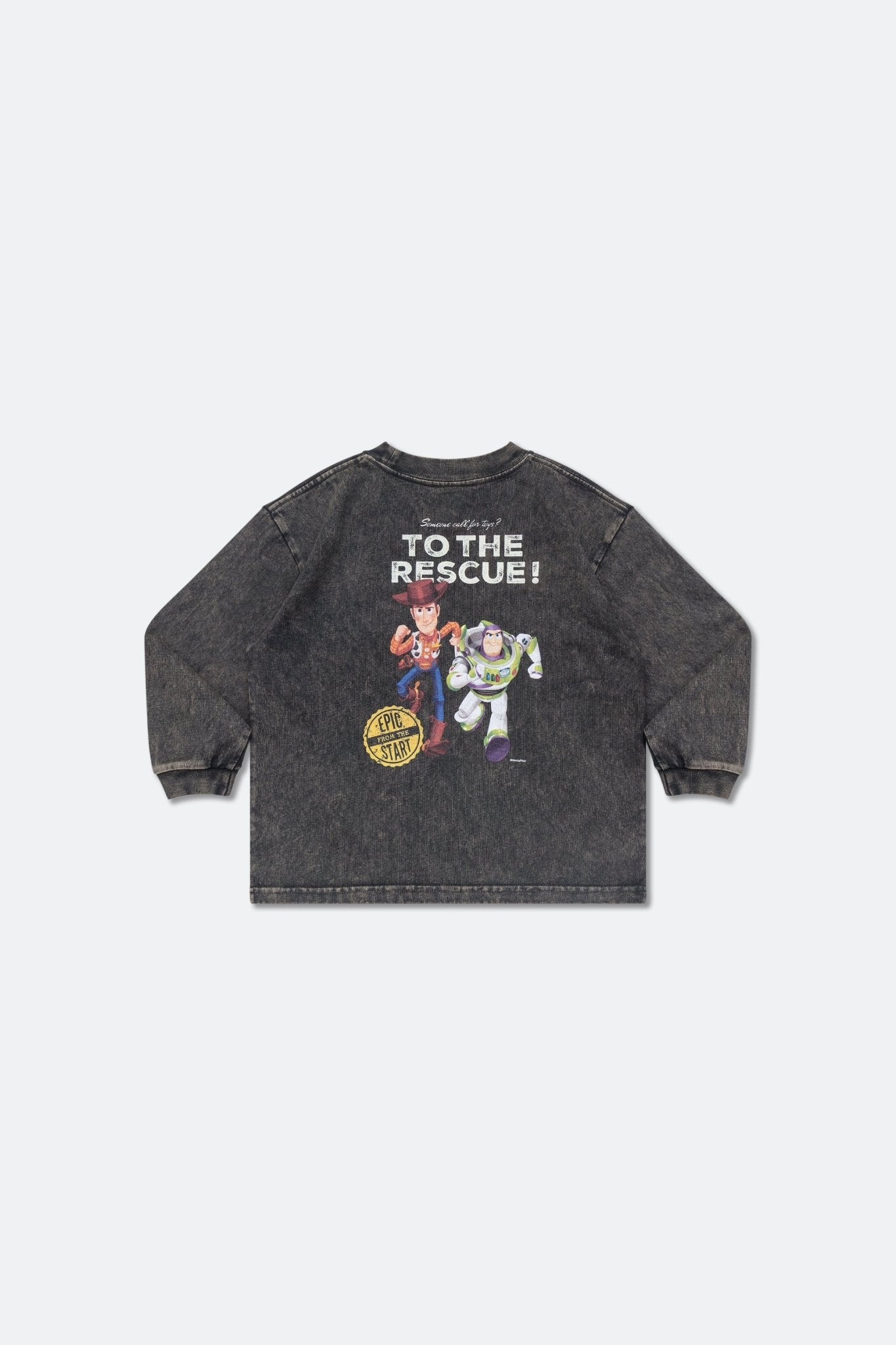 GROCERY | TARMAC | TOY STORY WASHED TO THE RESCUE KIDS LONG TOP/ BLACK - GROGROCERY