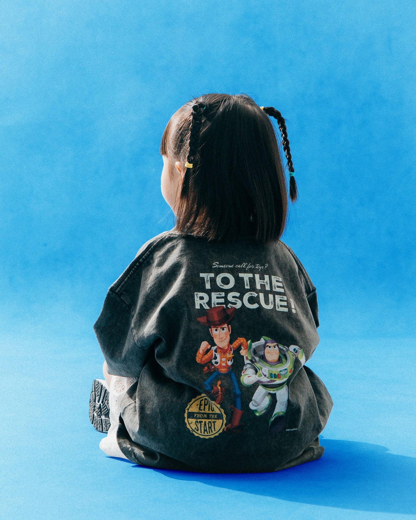 GROCERY | TARMAC | TOY STORY WASHED TO THE RESCUE KIDS LONG TOP/ BLACK - GROGROCERY