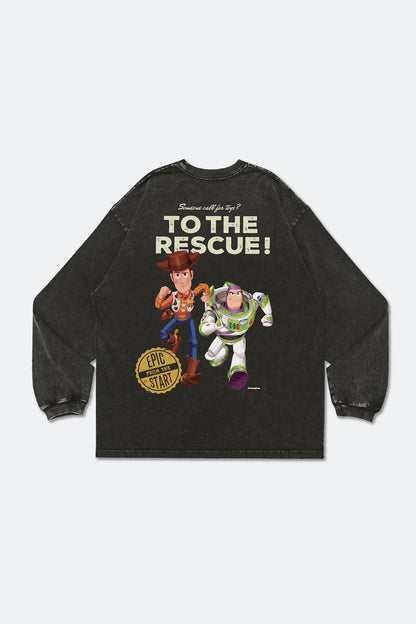 GROCERY | TARMAC | TOY STORY WASHED TO THE RESCUE LONG TOP/ WASHED STEEL BLACK - GROGROCERY