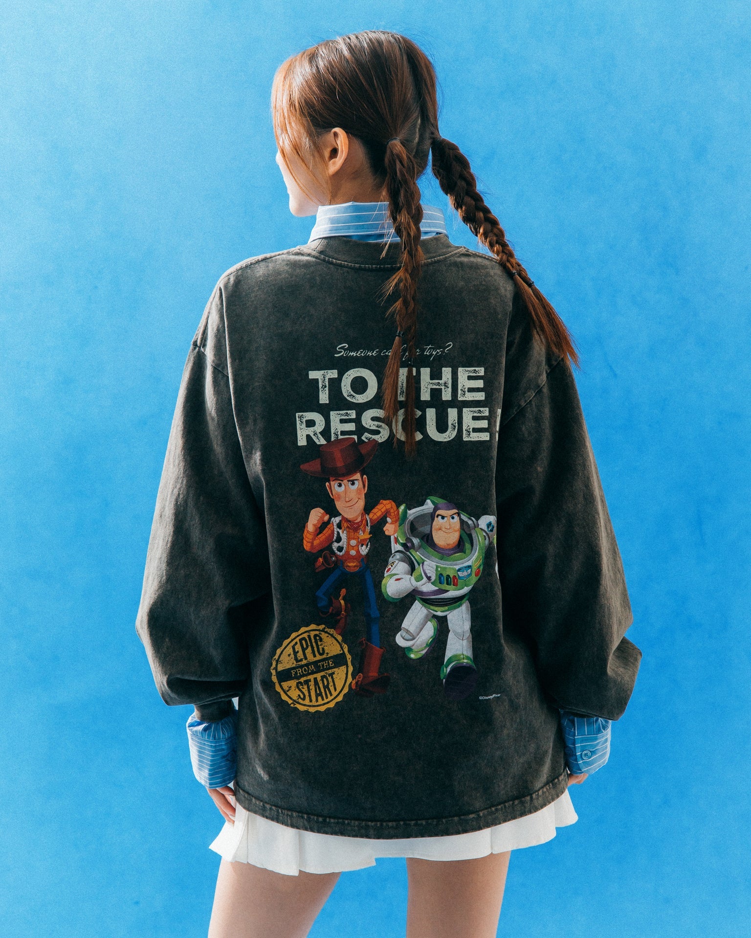 GROCERY | TARMAC | TOY STORY WASHED TO THE RESCUE LONG TOP/ WASHED STEEL BLACK - GROGROCERY