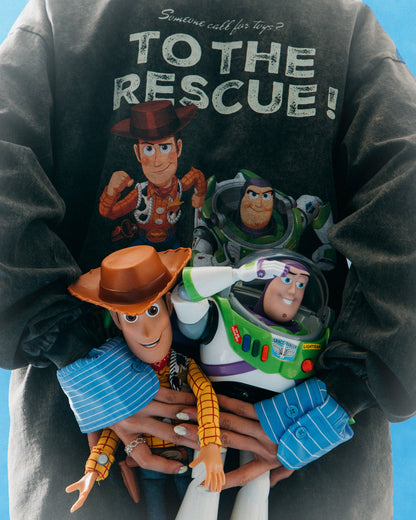 GROCERY | TARMAC | TOY STORY WASHED TO THE RESCUE LONG TOP/ WASHED STEEL BLACK - GROGROCERY