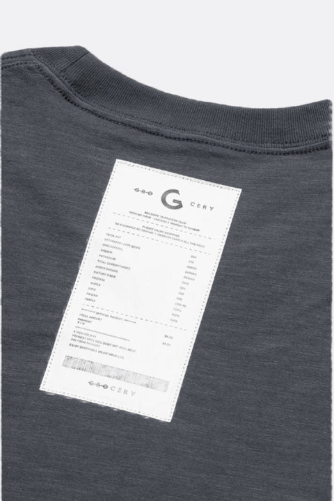 GROCERY TEE - 001 INVOICE/ CHARCOAL - GROGROCERY