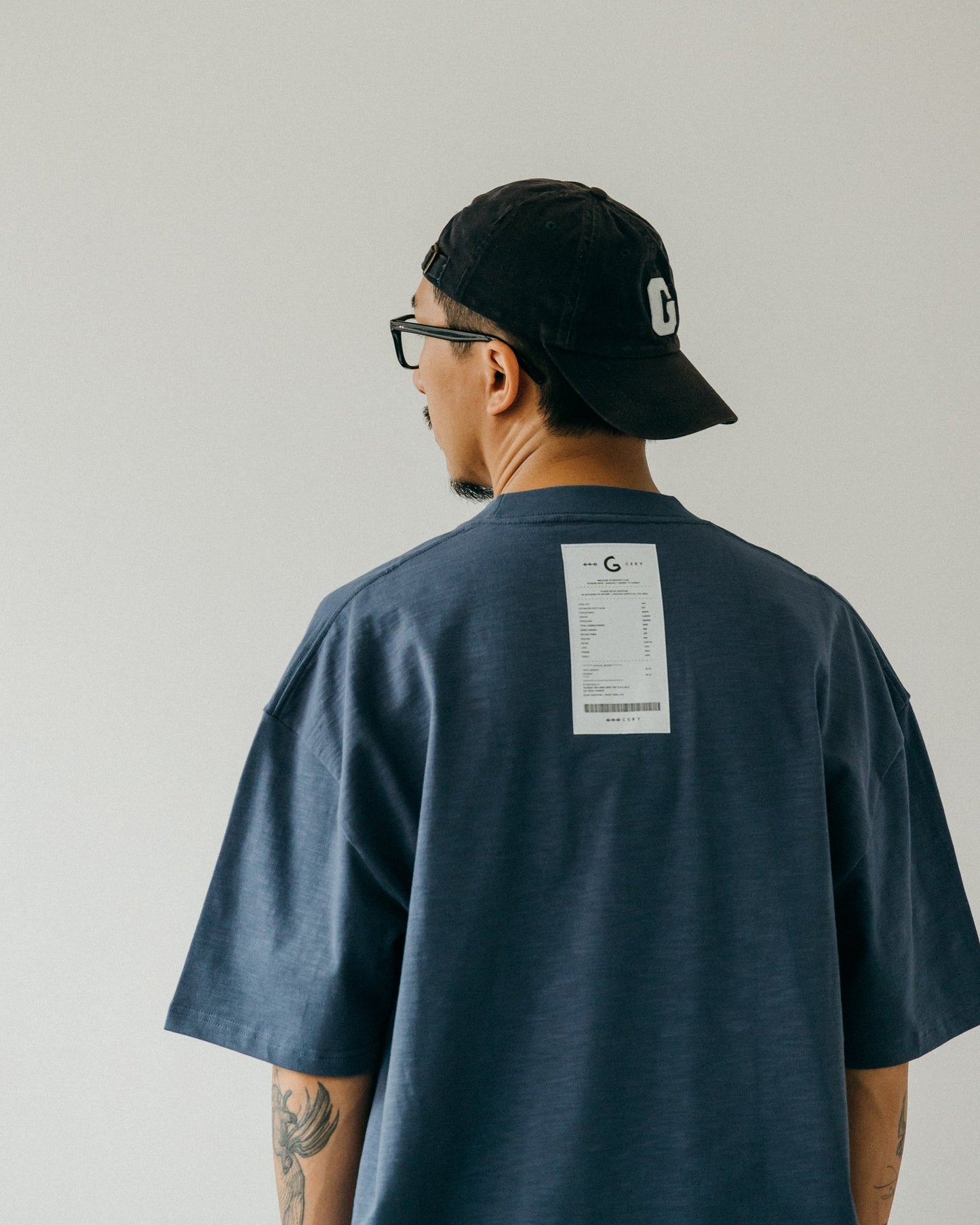 GROCERY TEE-001 INVOICE/ DUSTY BLUE - GROGROCERY